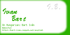 ivan bart business card